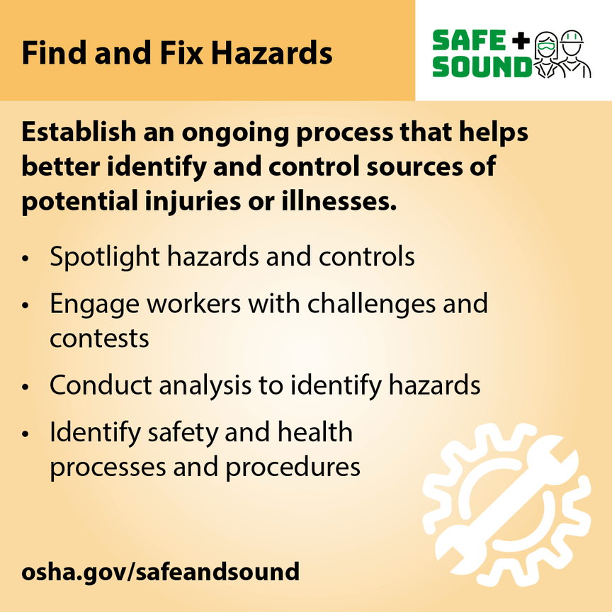 Safe & Sound Week - Find & Fix Hazards